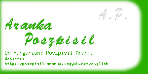 aranka poszpisil business card